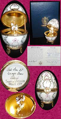 Limoges, France / Imperial Gatchina Palace Egg with the Carousel Horse Surprise. ,        -