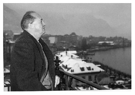 VN on his balcony in Montreux