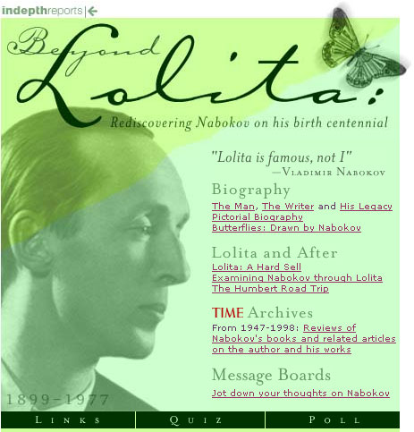 Beyond Lolita: Rediscovering Nabokov on his birth centennial /  :        .  CNN, 1999