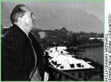 Nabokov on his Montreux balcony